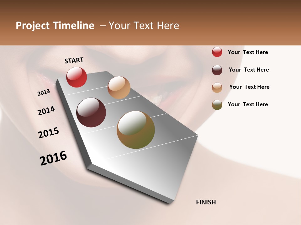 A Woman Smiling With A White Smile On Her Face PowerPoint Template