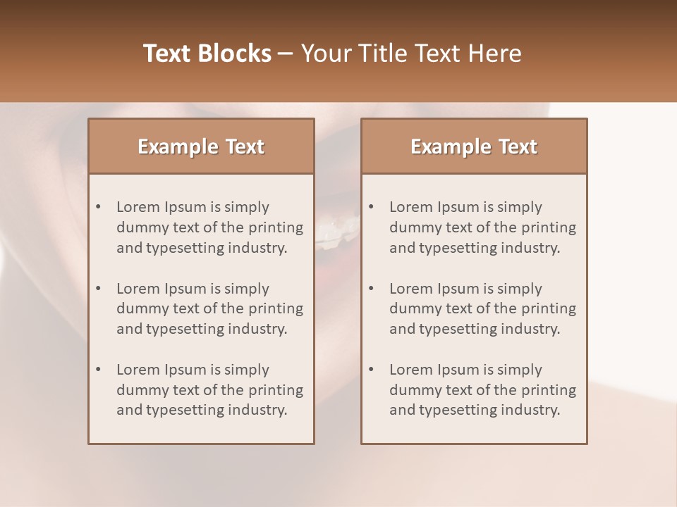 A Woman Smiling With A White Smile On Her Face PowerPoint Template