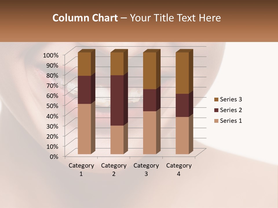 A Woman Smiling With A White Smile On Her Face PowerPoint Template