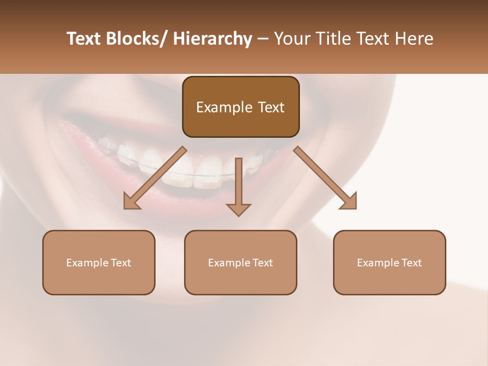 A Woman Smiling With A White Smile On Her Face PowerPoint Template
