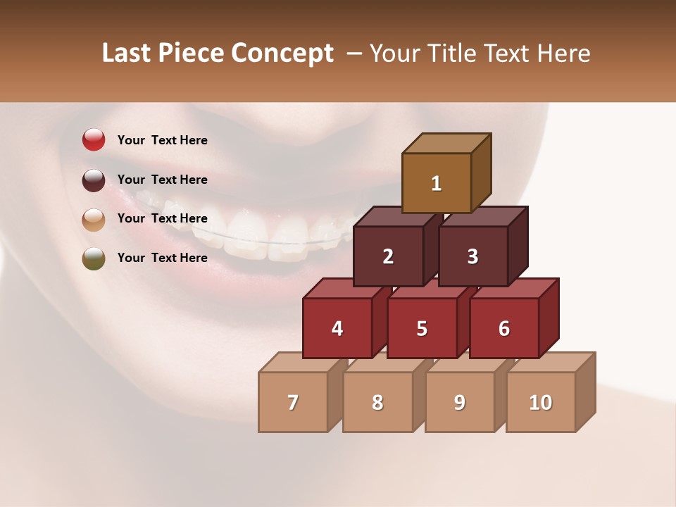 A Woman Smiling With A White Smile On Her Face PowerPoint Template