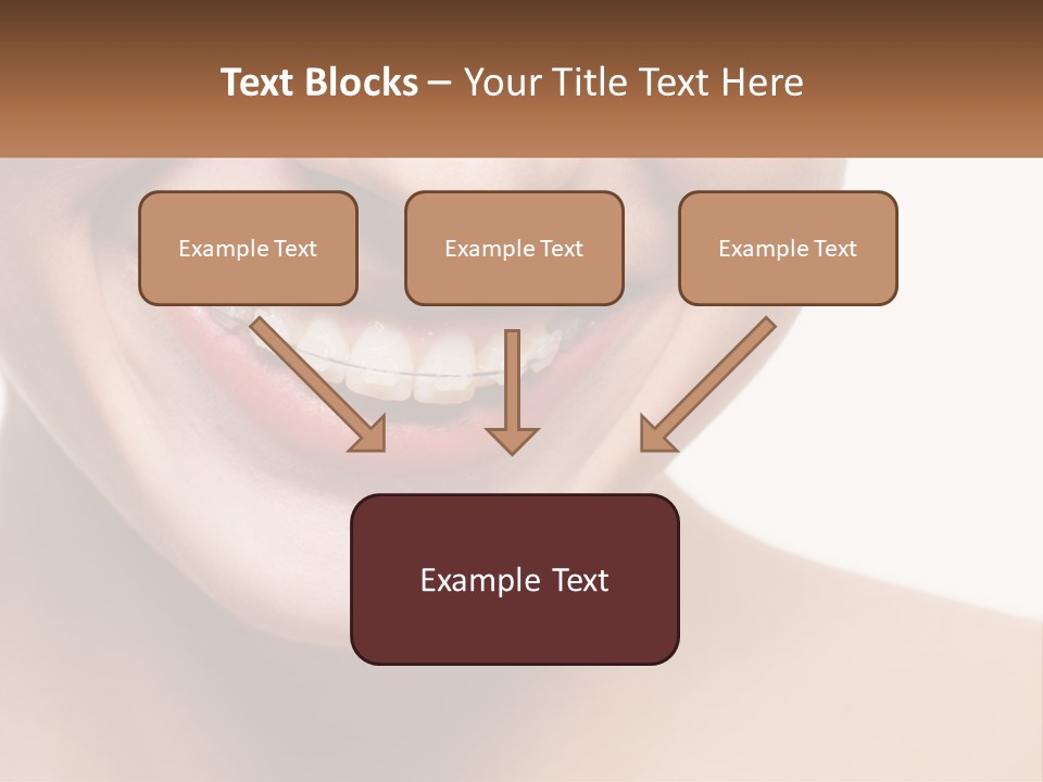 A Woman Smiling With A White Smile On Her Face PowerPoint Template