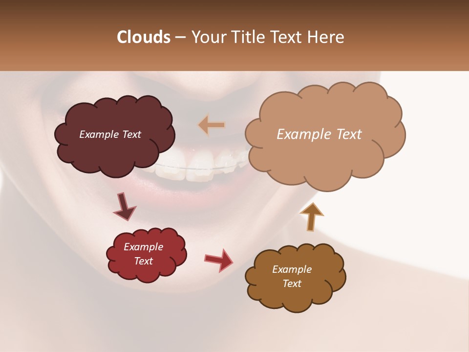A Woman Smiling With A White Smile On Her Face PowerPoint Template