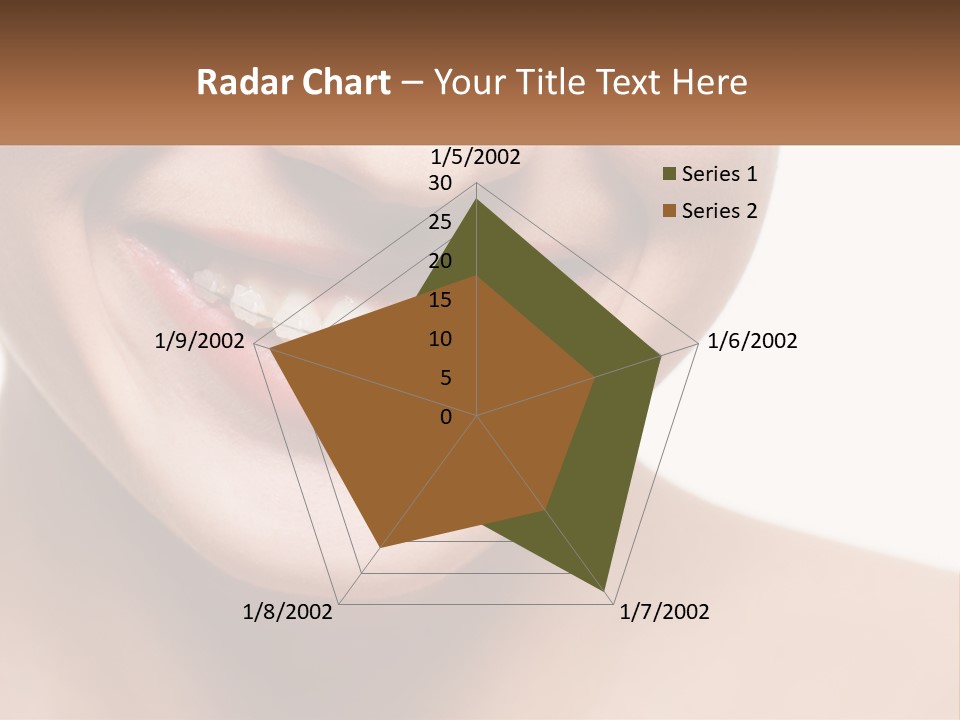 A Woman Smiling With A White Smile On Her Face PowerPoint Template