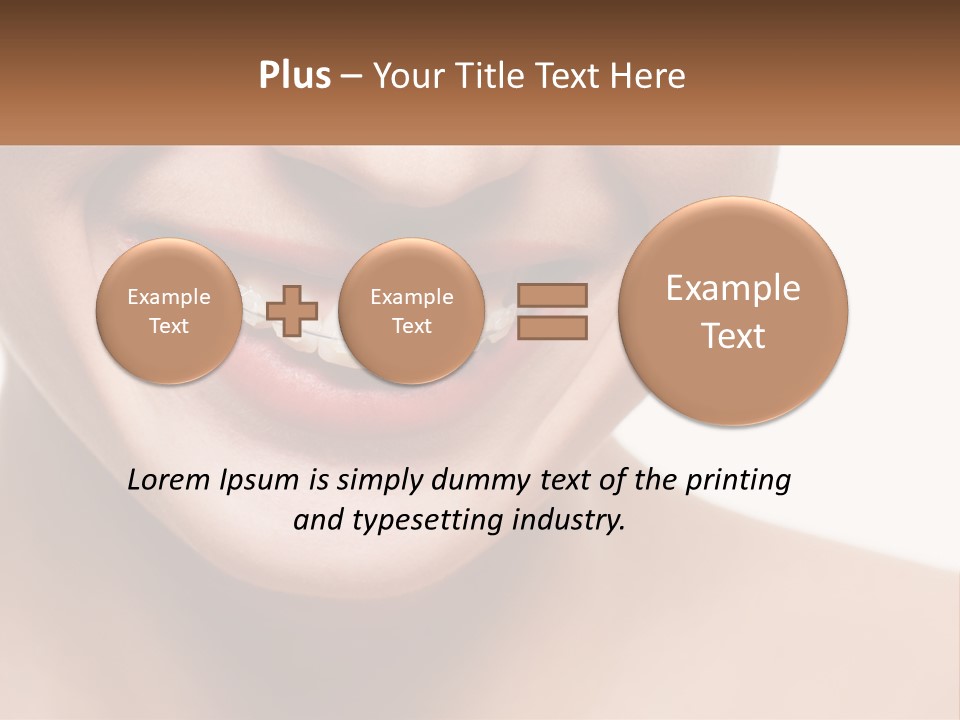 A Woman Smiling With A White Smile On Her Face PowerPoint Template