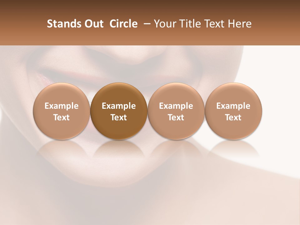 A Woman Smiling With A White Smile On Her Face PowerPoint Template