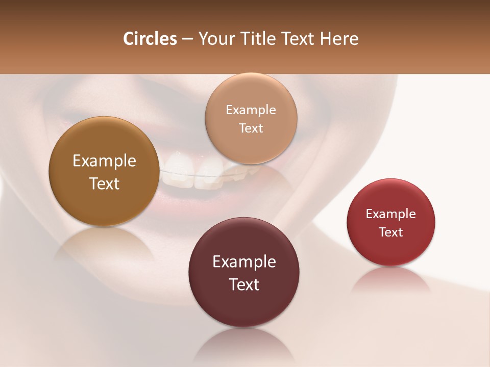 A Woman Smiling With A White Smile On Her Face PowerPoint Template