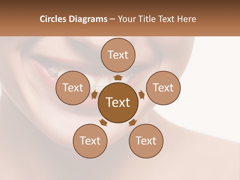 A Woman Smiling With A White Smile On Her Face PowerPoint Template