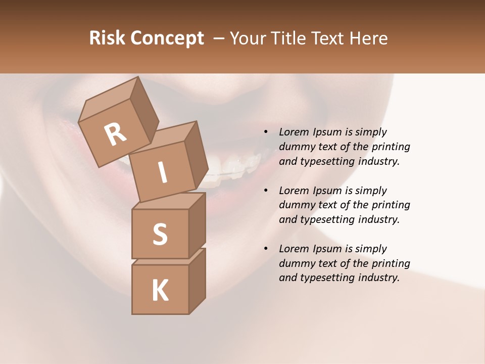 A Woman Smiling With A White Smile On Her Face PowerPoint Template