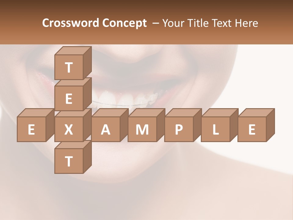 A Woman Smiling With A White Smile On Her Face PowerPoint Template