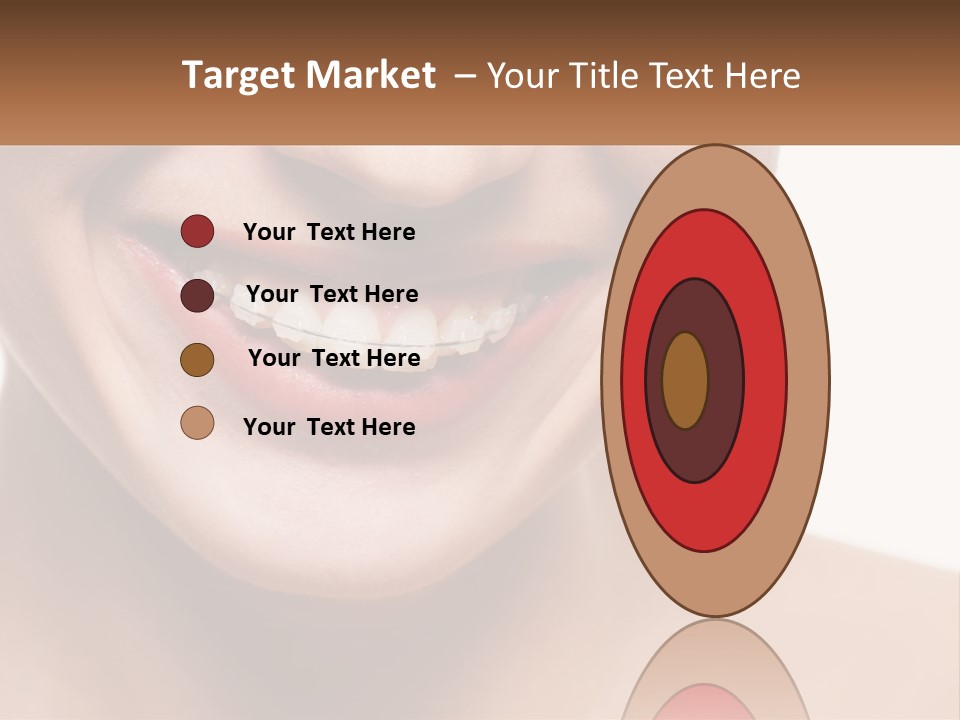 A Woman Smiling With A White Smile On Her Face PowerPoint Template