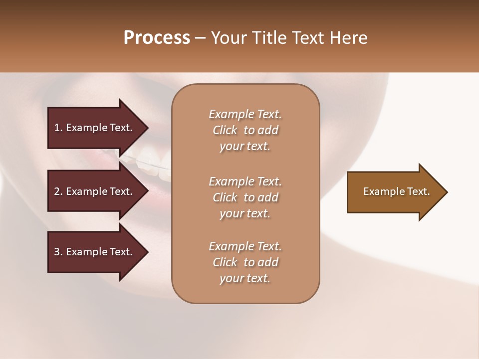 A Woman Smiling With A White Smile On Her Face PowerPoint Template