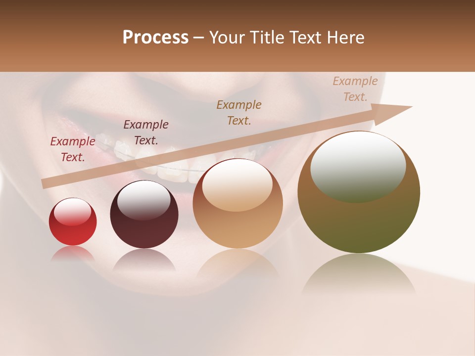 A Woman Smiling With A White Smile On Her Face PowerPoint Template