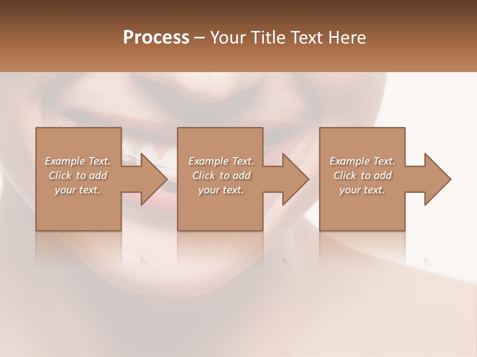A Woman Smiling With A White Smile On Her Face PowerPoint Template