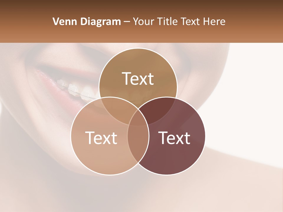A Woman Smiling With A White Smile On Her Face PowerPoint Template