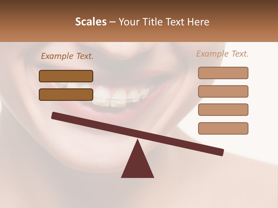 A Woman Smiling With A White Smile On Her Face PowerPoint Template