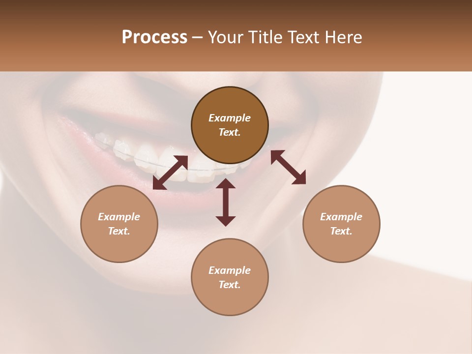 A Woman Smiling With A White Smile On Her Face PowerPoint Template