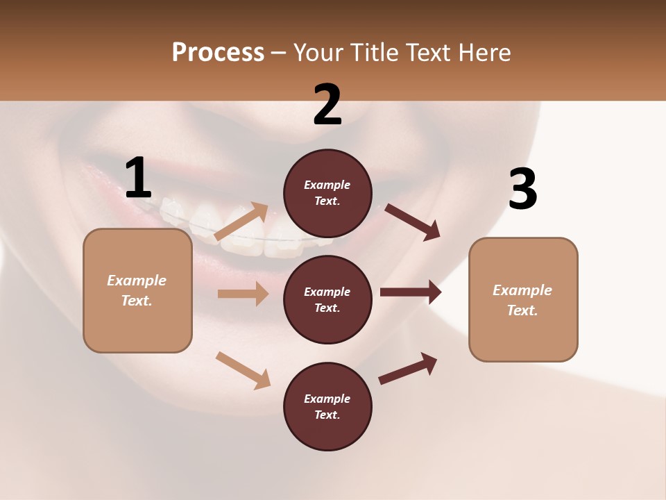 A Woman Smiling With A White Smile On Her Face PowerPoint Template