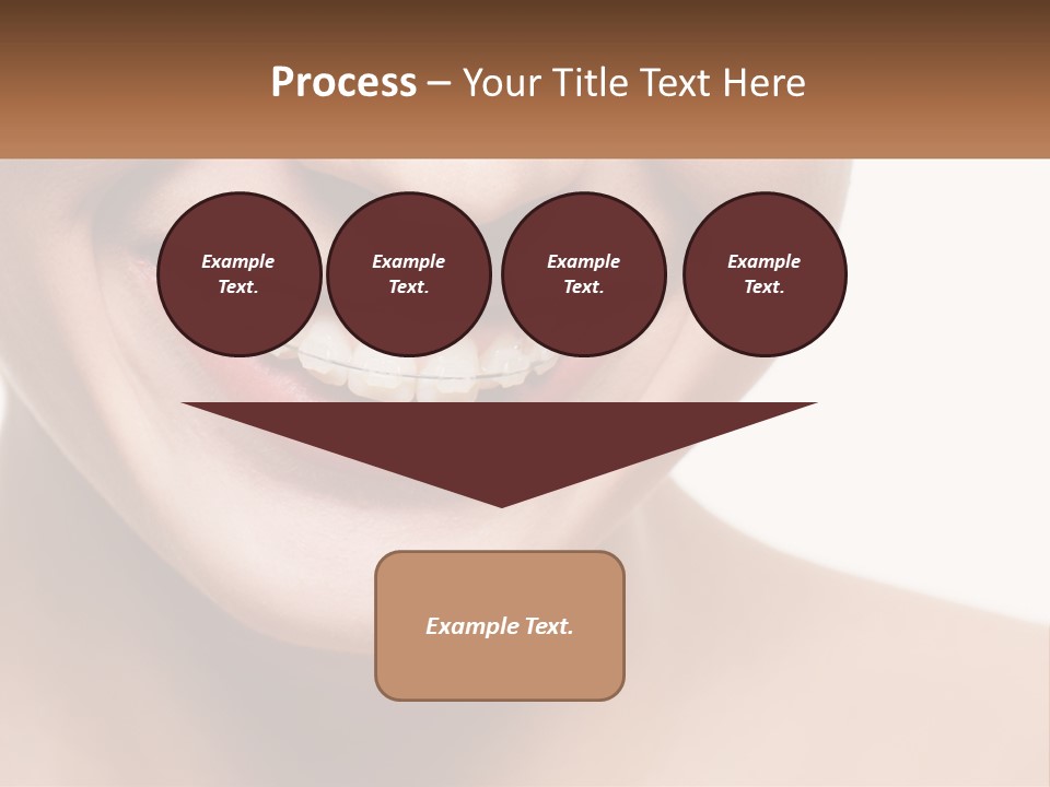 A Woman Smiling With A White Smile On Her Face PowerPoint Template