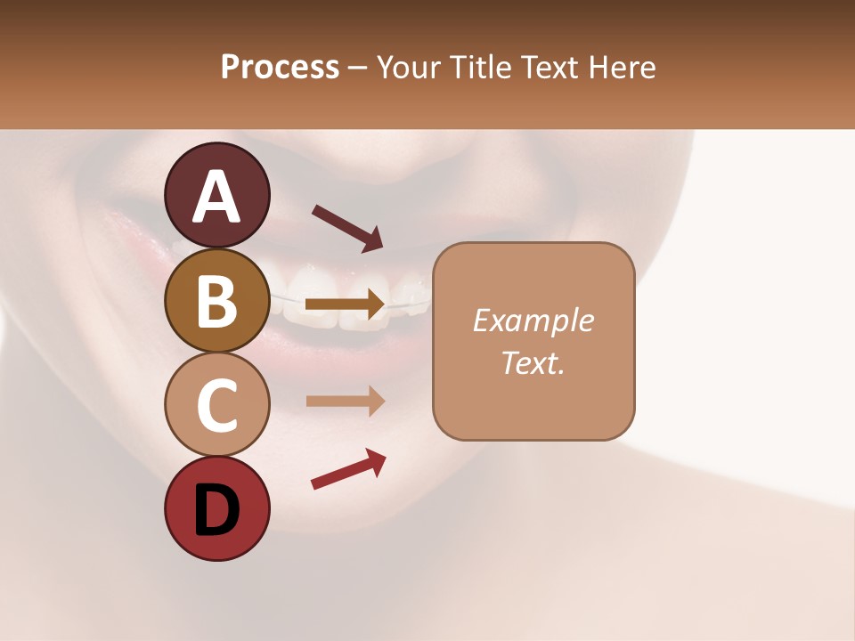 A Woman Smiling With A White Smile On Her Face PowerPoint Template