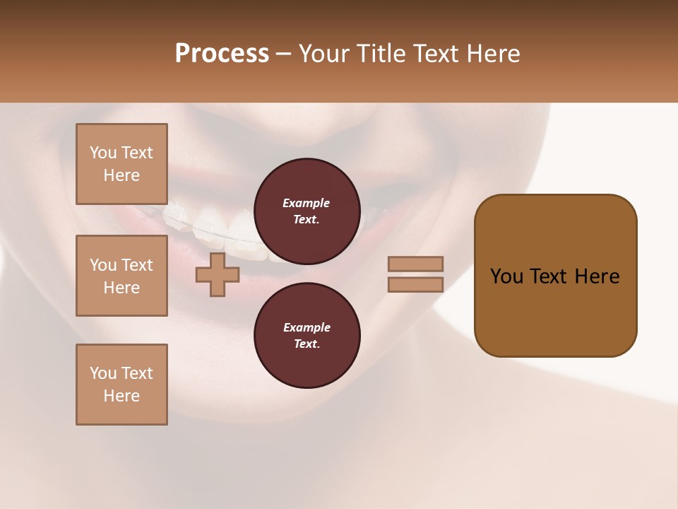 A Woman Smiling With A White Smile On Her Face PowerPoint Template