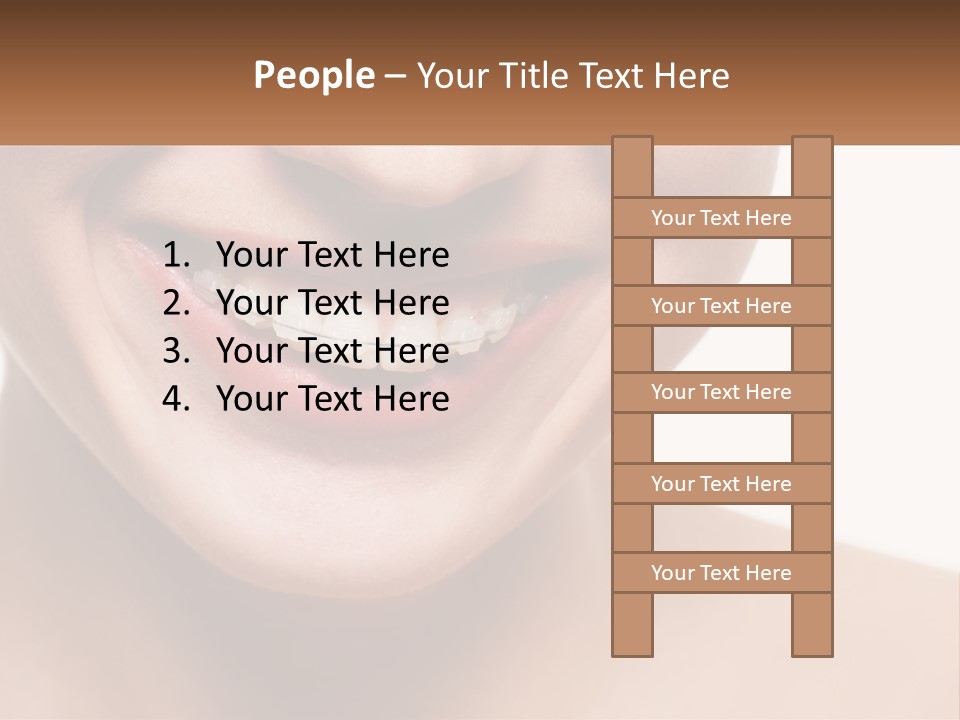 A Woman Smiling With A White Smile On Her Face PowerPoint Template