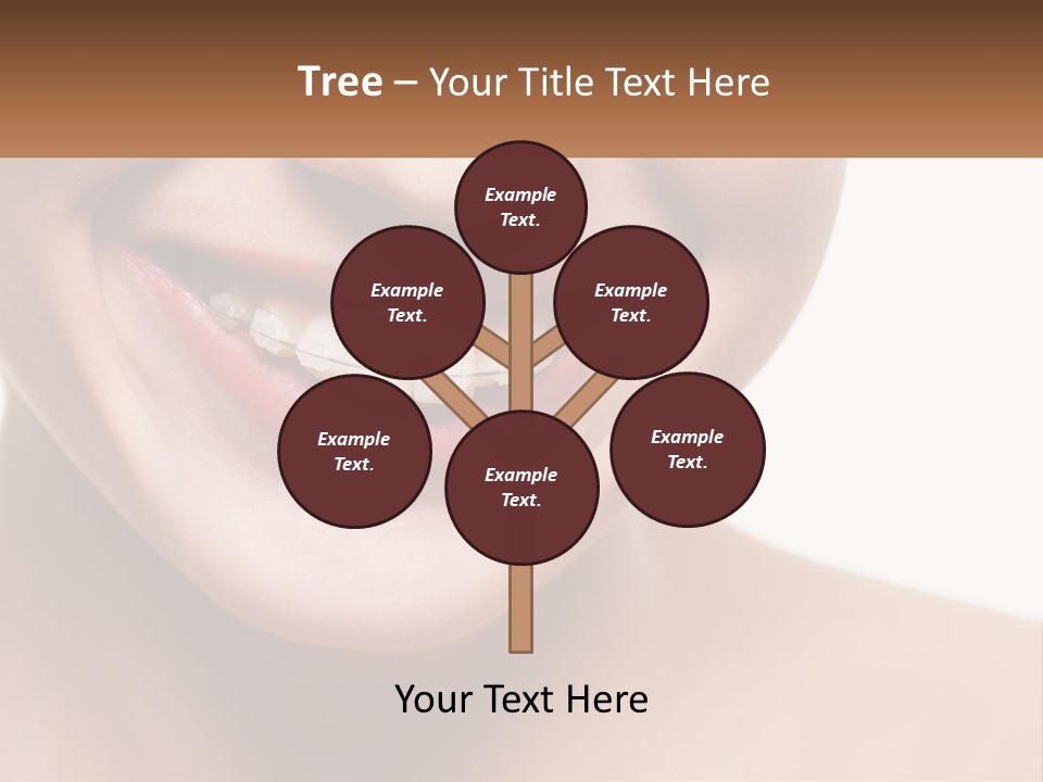 A Woman Smiling With A White Smile On Her Face PowerPoint Template