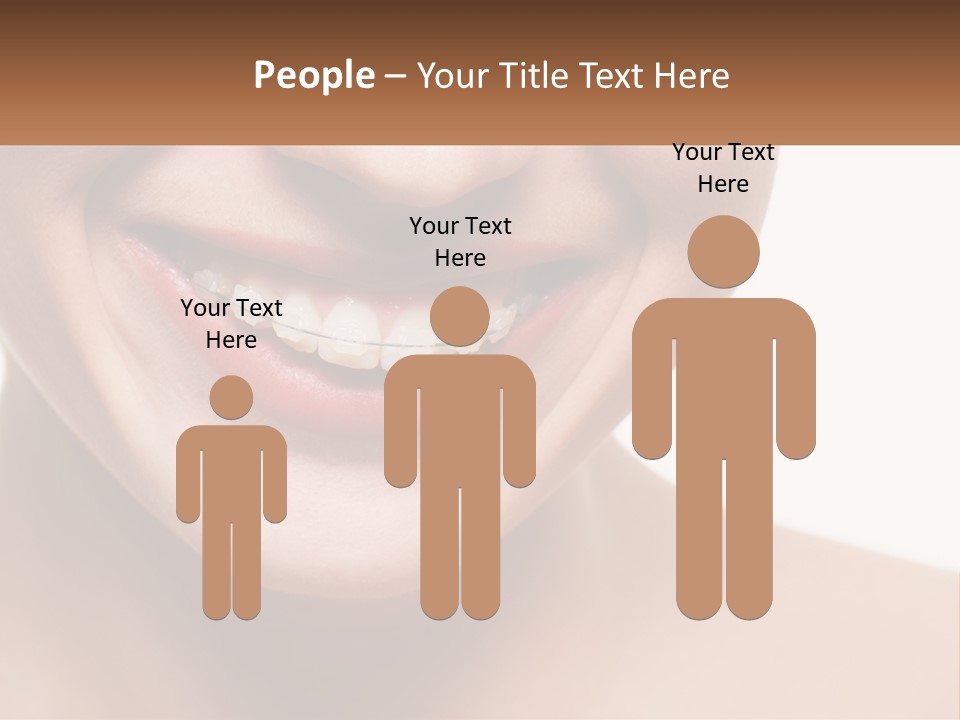 A Woman Smiling With A White Smile On Her Face PowerPoint Template