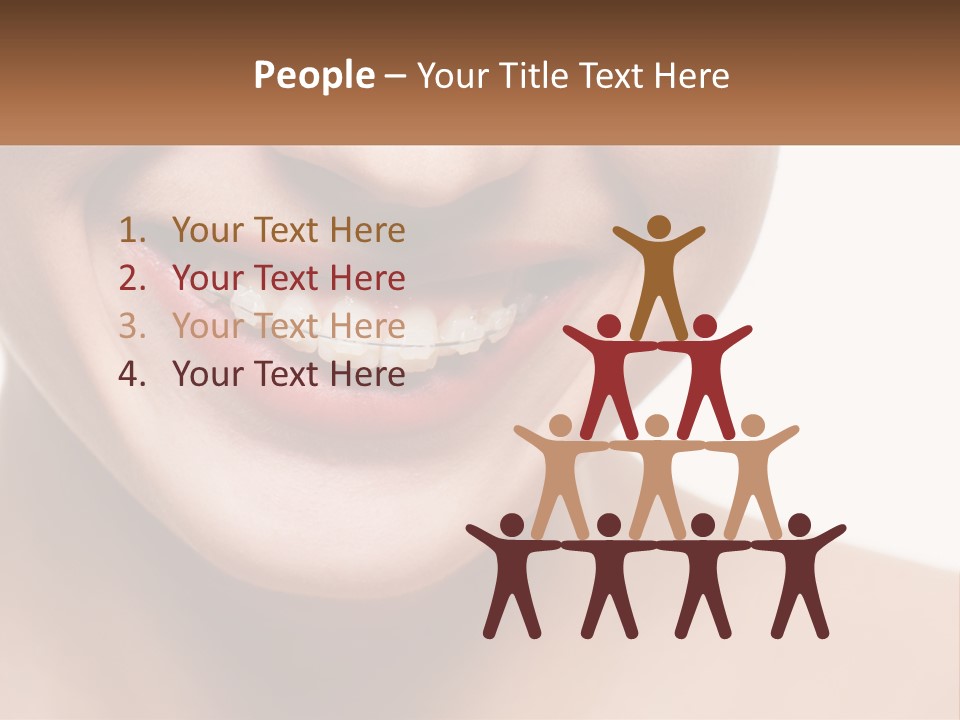 A Woman Smiling With A White Smile On Her Face PowerPoint Template
