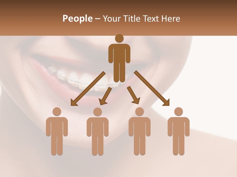 A Woman Smiling With A White Smile On Her Face PowerPoint Template