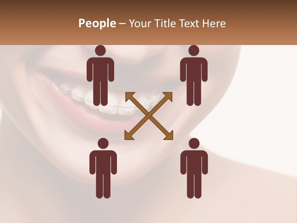 A Woman Smiling With A White Smile On Her Face PowerPoint Template