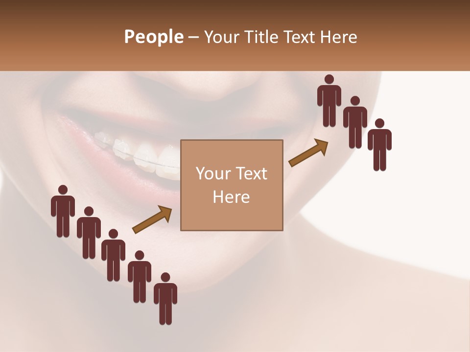 A Woman Smiling With A White Smile On Her Face PowerPoint Template