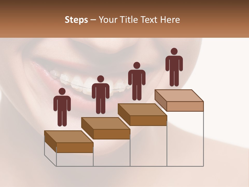 A Woman Smiling With A White Smile On Her Face PowerPoint Template
