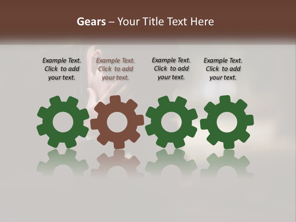 A Man Covering His Face With His Hands PowerPoint Template