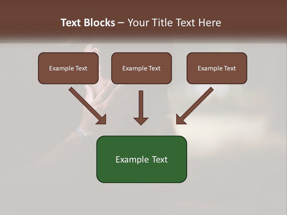 A Man Covering His Face With His Hands PowerPoint Template