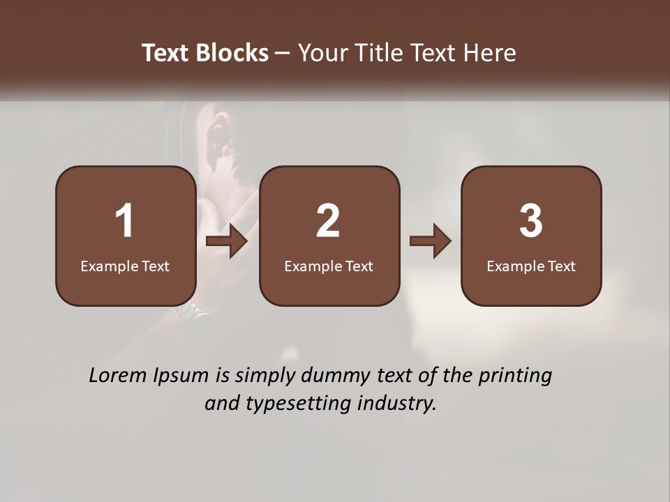 A Man Covering His Face With His Hands PowerPoint Template