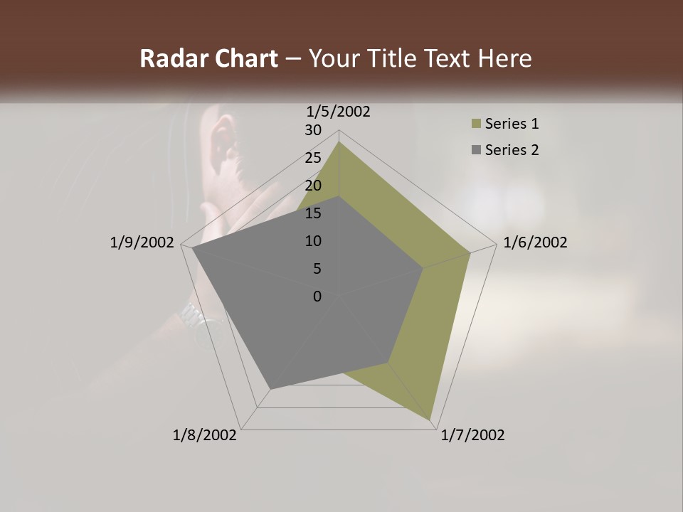 A Man Covering His Face With His Hands PowerPoint Template