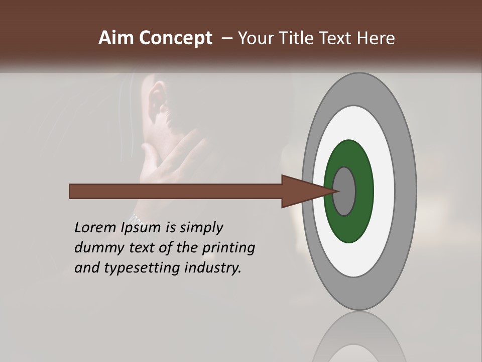 A Man Covering His Face With His Hands PowerPoint Template