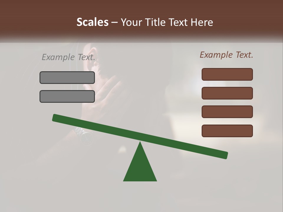 A Man Covering His Face With His Hands PowerPoint Template