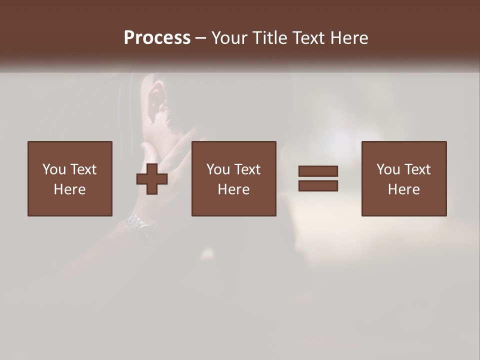 A Man Covering His Face With His Hands PowerPoint Template