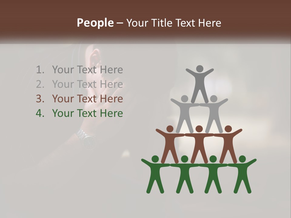 A Man Covering His Face With His Hands PowerPoint Template