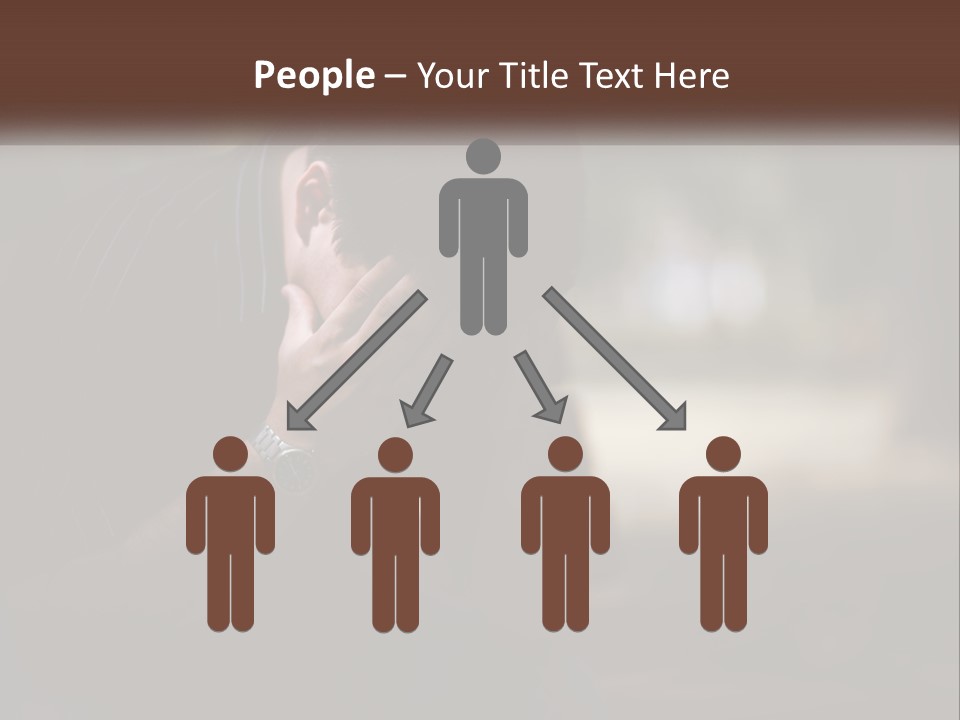 A Man Covering His Face With His Hands PowerPoint Template