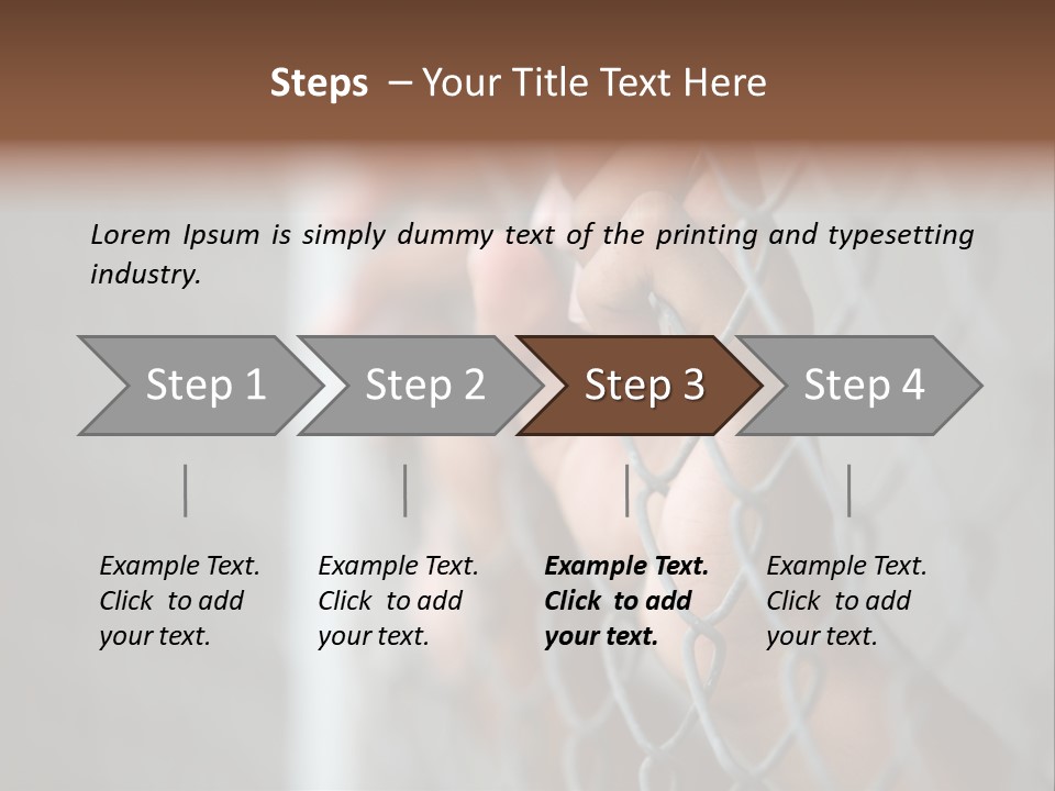 A Person Holding A Chain Link Fence With Their Hands PowerPoint Template
