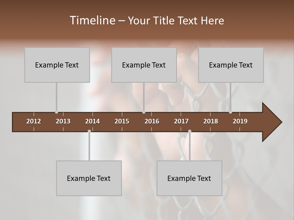 A Person Holding A Chain Link Fence With Their Hands PowerPoint Template
