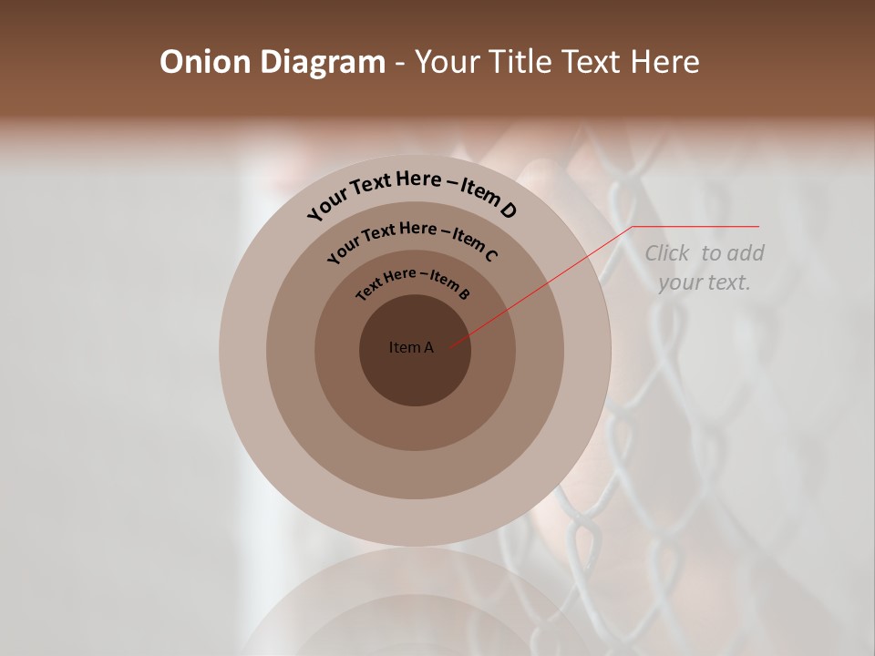 A Person Holding A Chain Link Fence With Their Hands PowerPoint Template