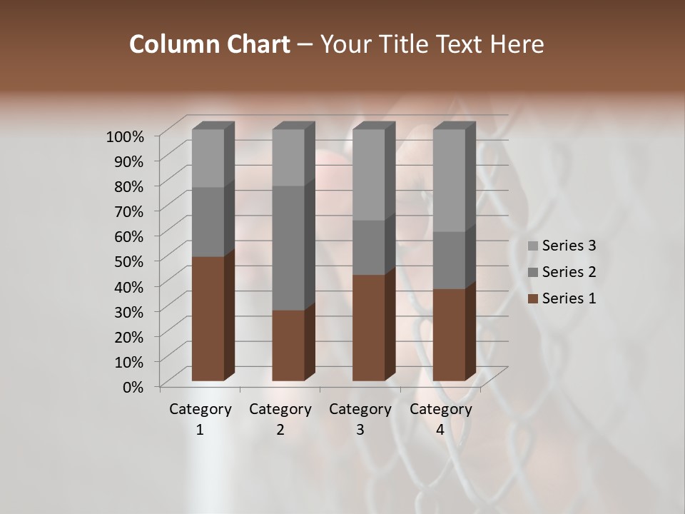 A Person Holding A Chain Link Fence With Their Hands PowerPoint Template