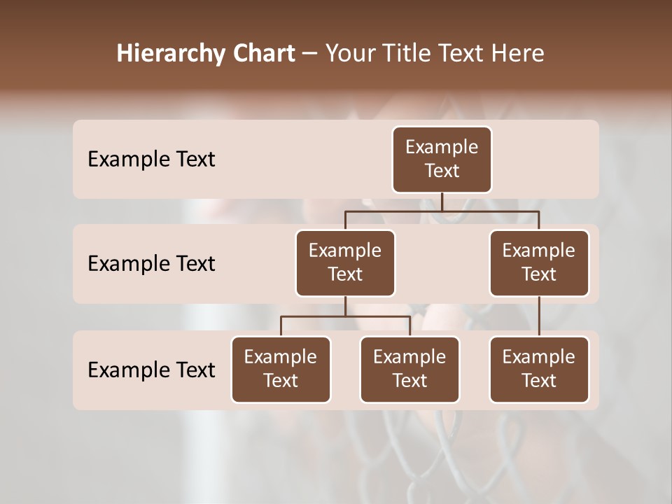 A Person Holding A Chain Link Fence With Their Hands PowerPoint Template