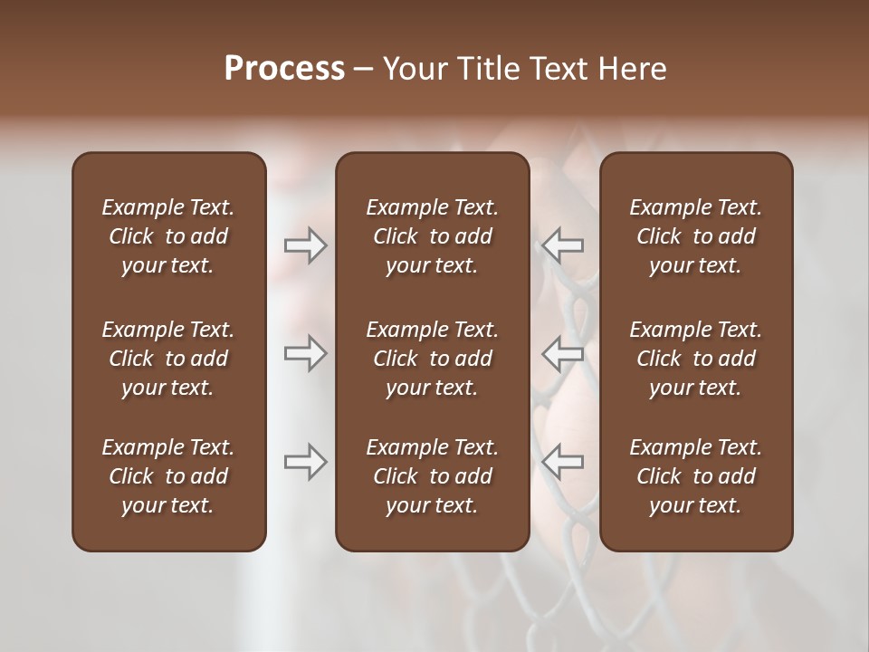 A Person Holding A Chain Link Fence With Their Hands PowerPoint Template