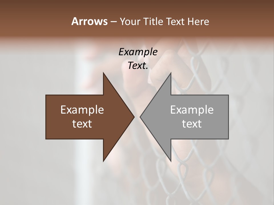 A Person Holding A Chain Link Fence With Their Hands PowerPoint Template