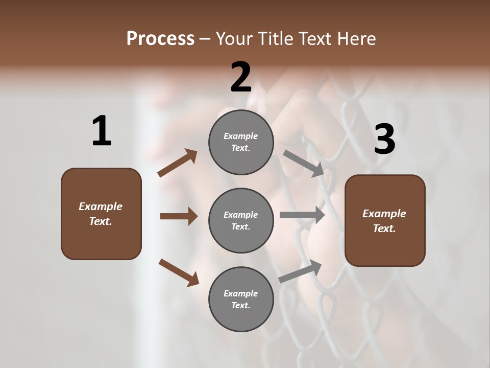 A Person Holding A Chain Link Fence With Their Hands PowerPoint Template